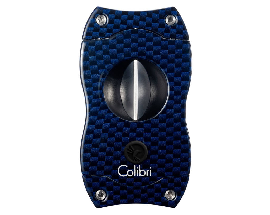 Cigar Cutter - Colibri V-Cut Carbon Fiber Blue