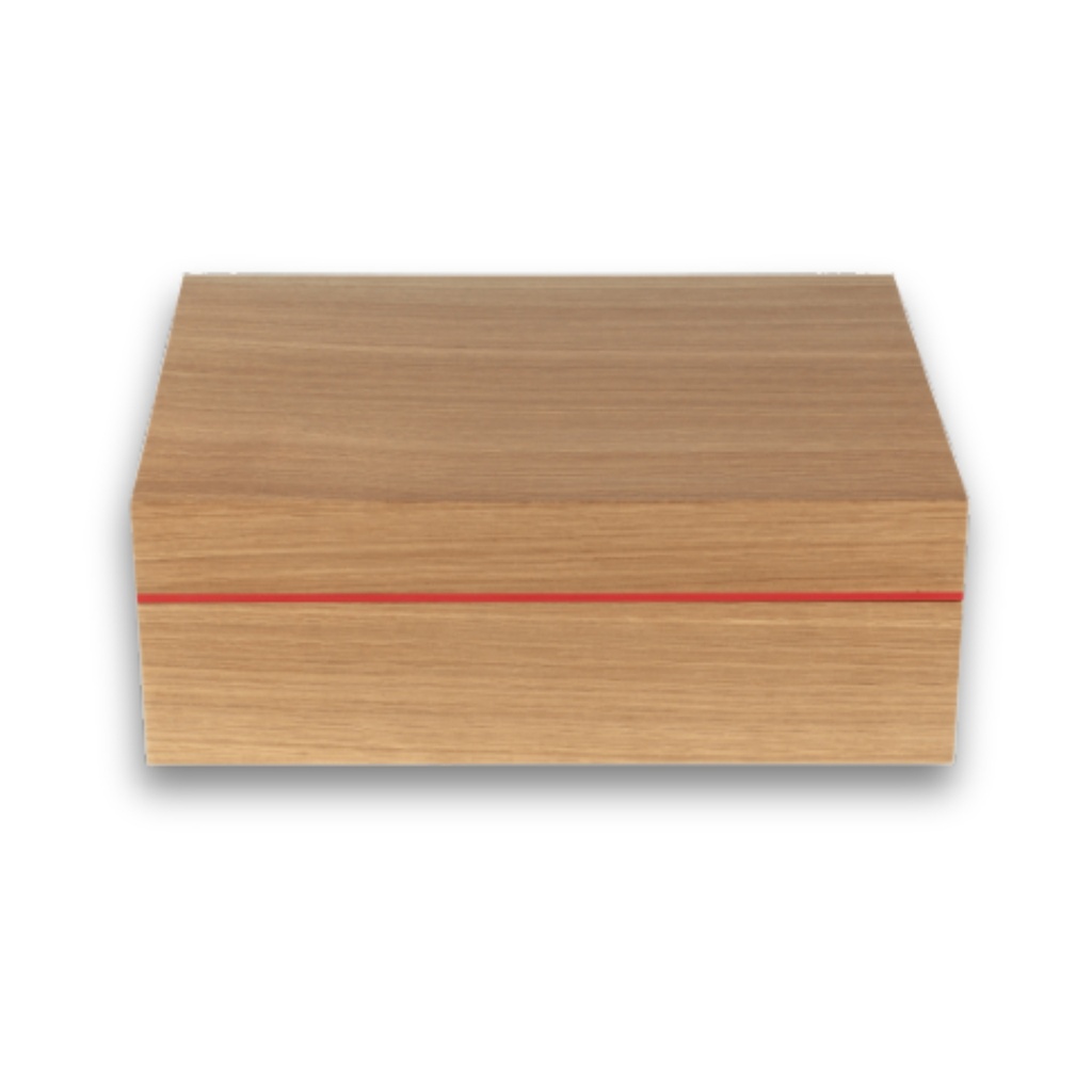 Humidor - Zino Z80 Natural Oak/Red - 80 Cigars