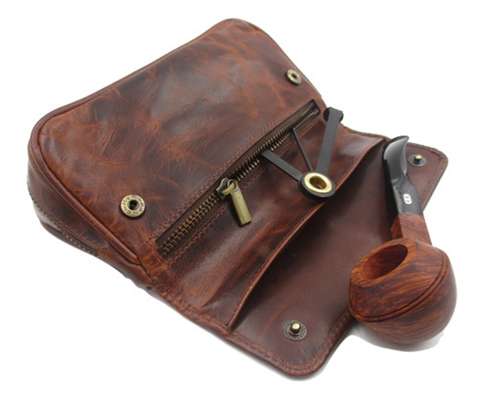Pipe Tobacco Pouch - Chacom Combi Retro Brown