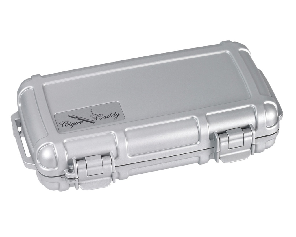 Humidor - Cigar Caddy Travel Silver - 5 Cigars