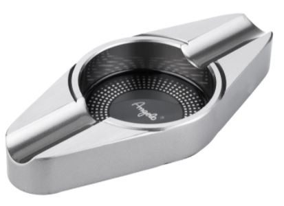 Ashtray - Angelo Aluminum Gray - 2 Cigars