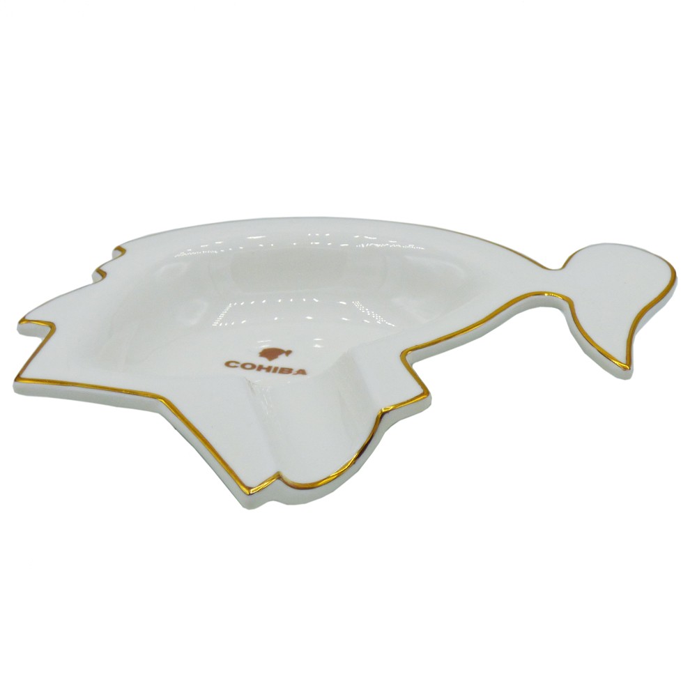 Ashtray - Cohiba Head White - 1 Cigar