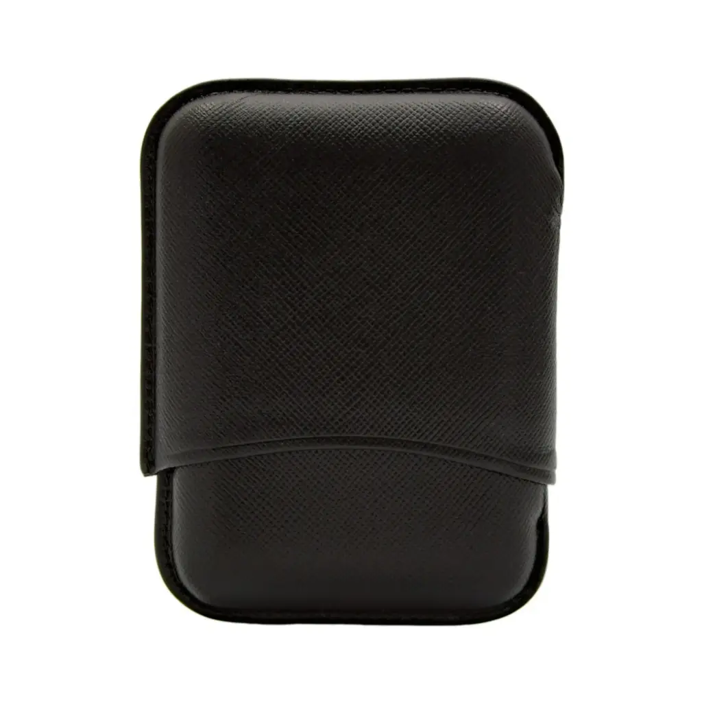 Cigar Case - Martin Wess Short Robusto Black - 3 Cigars