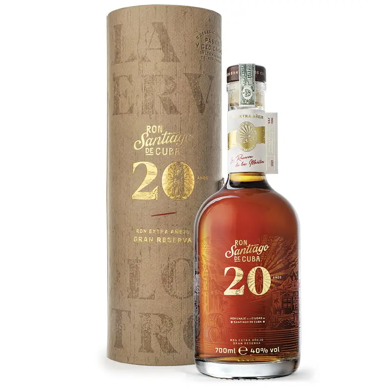 Rum - Ron Santiago de Cuba 20 Year Old Extra Anejo Gran Reserva Rum - 40% 70cl