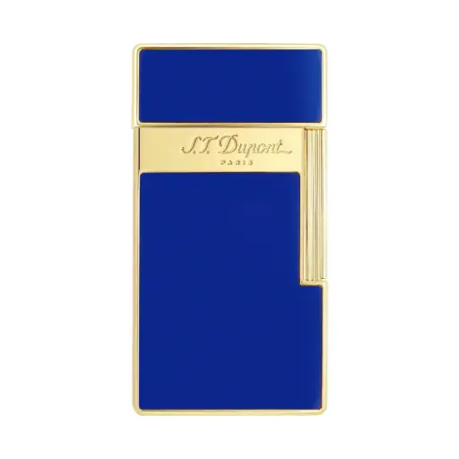 [17105] Lighter - S.T. Dupont Biggy Blue Lacquer/Gold