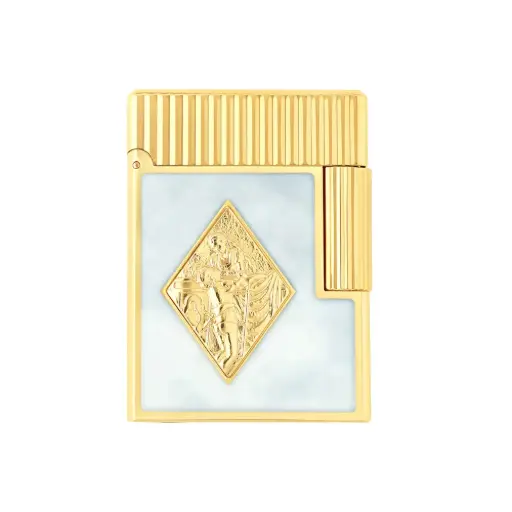 [18783] Lighter - S.T. Dupont Ligne 1 Romeo y Julieta White/Gold