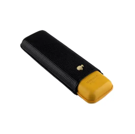 [52352] Cigar Case - Cohiba Adjustable Black/Yellow - 2 Cigars 