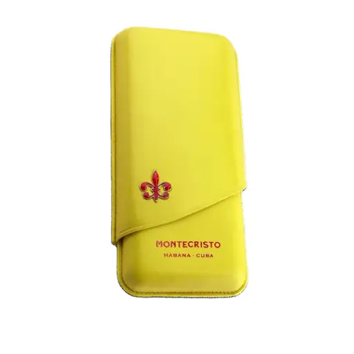 [52362] Cigar Case - Montecristo Adjustable Yellow - 3 Cigars  